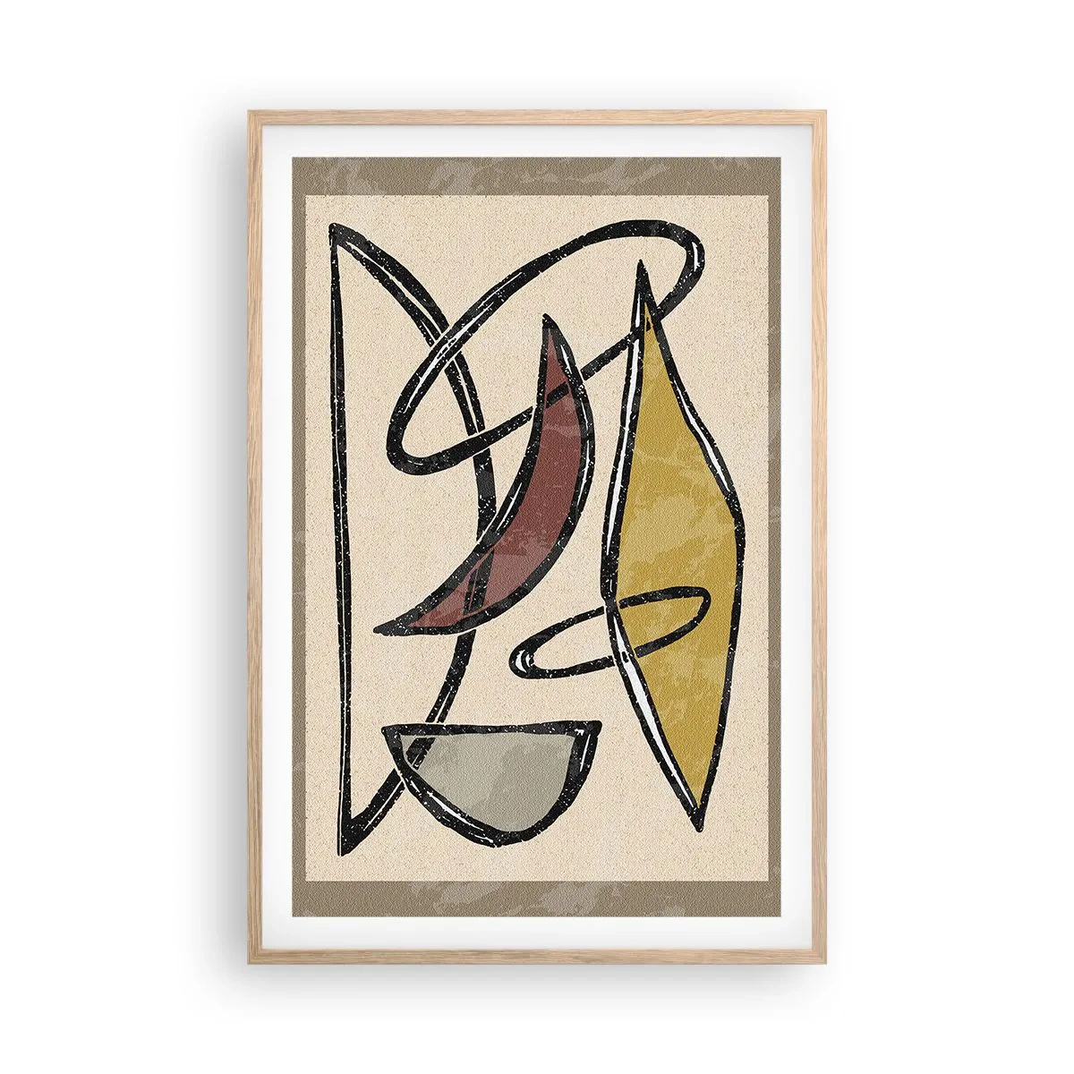 Poster in einem Rahmen aus heller Eiche - Vertikale und Horizontale - 61x91 cm