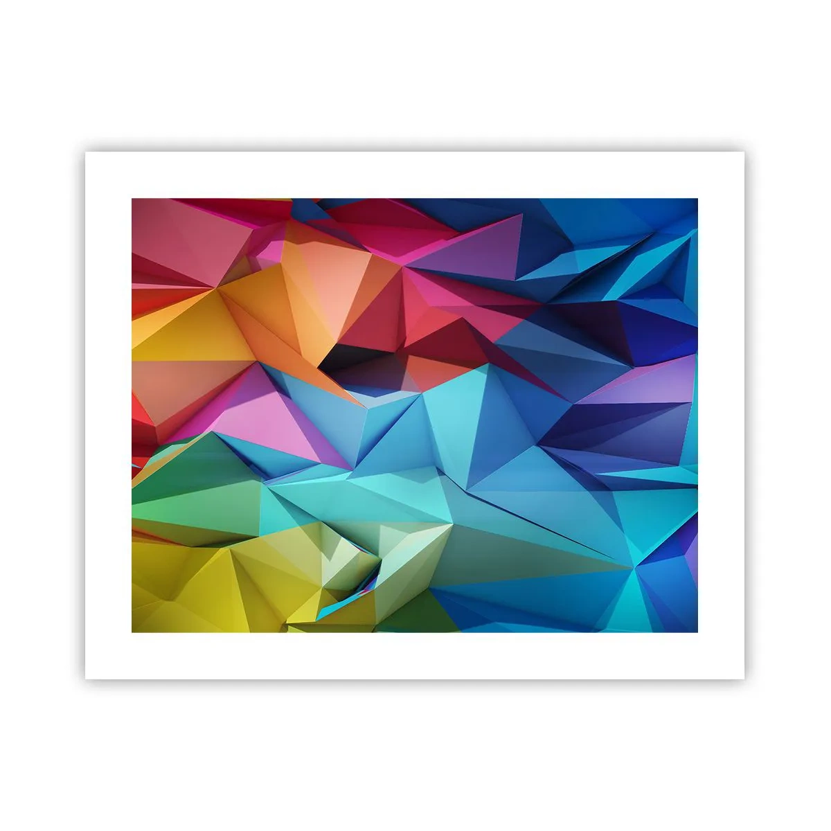 Poster - Regenbogen-Origami - 50x40 cm