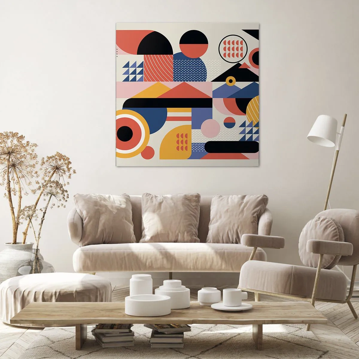 Bild auf Leinwand - Leinwandbild - Komposition: Na, los, spiel! - 60x60 cm