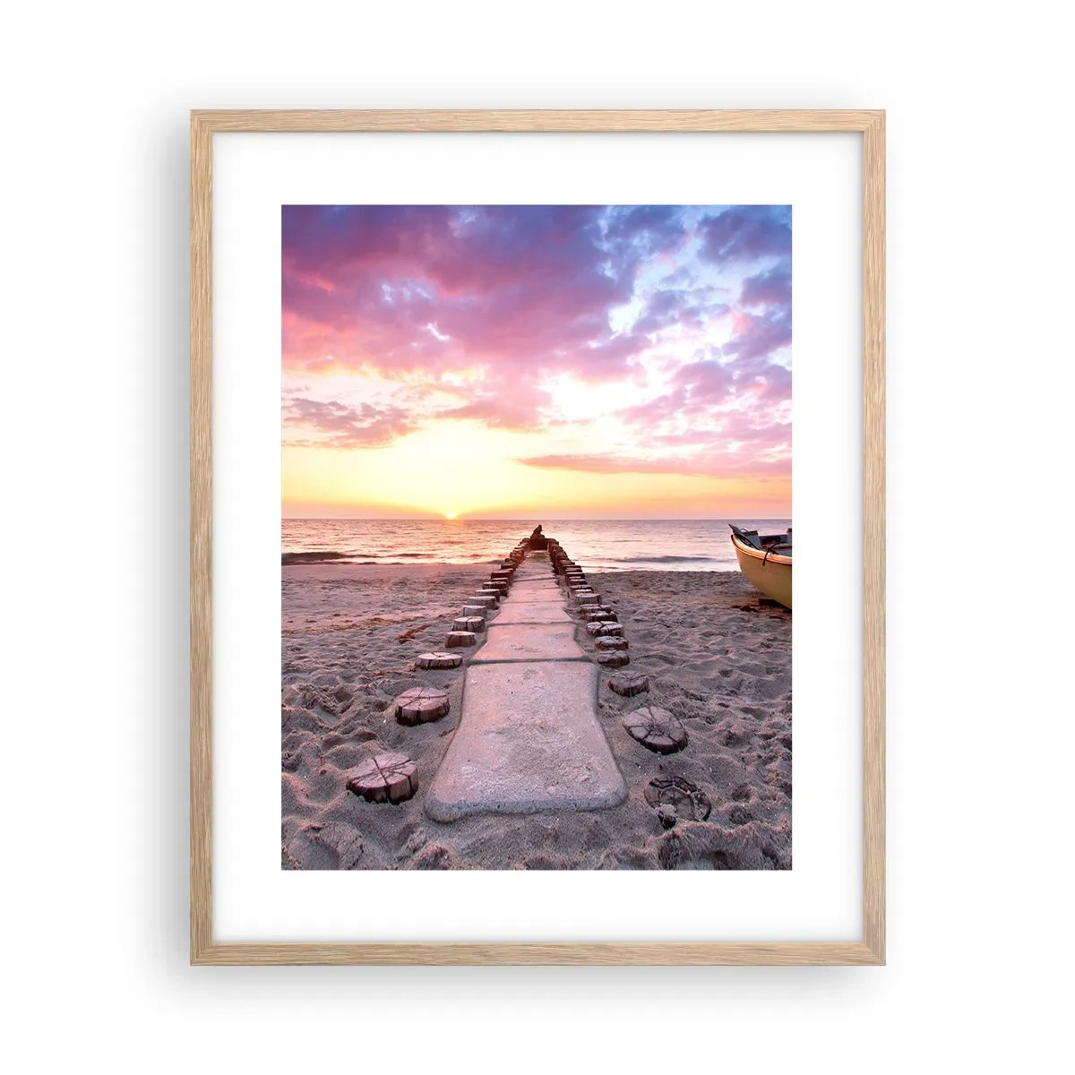 Poster in einem Rahmen aus heller Eiche - Ein Moment tiefer Erfahrung - 40x50 cm