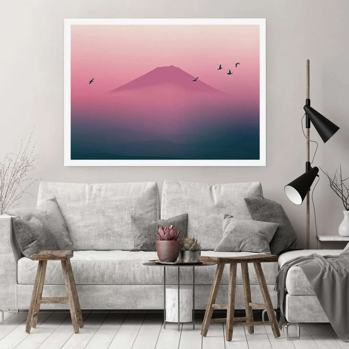 Poster - Wanderer über den Wolken - 40x30 cm