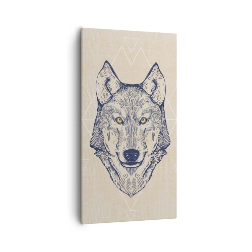 Bild auf Leinwand - Leinwandbild - Ein Alpha mit durchdringendem Blick - 55x100 cm