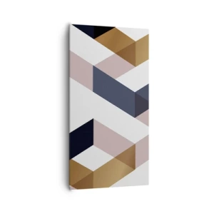 Bild auf Leinwand - Leinwandbild - Ebenen und Winkel - 65x120 cm