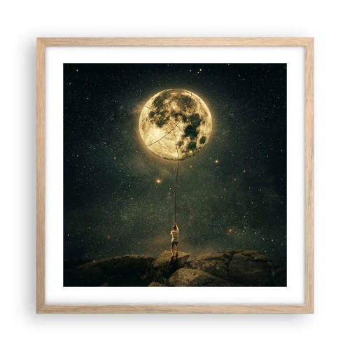 Poster in einem Rahmen aus heller Eiche - Der Mann, der den Mond gestohlen hat - 50x50 cm