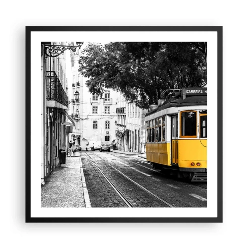 Poster in einem schwarzem Rahmen - Und Fado im Hintergrund - 60x60 cm