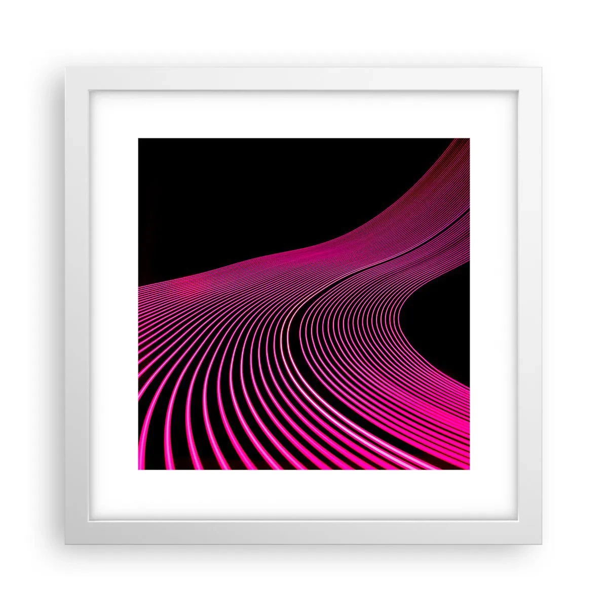 Poster in einem weißen Rahmen - Allee des Lichts - 30x30 cm