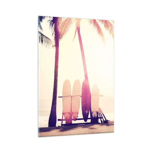 Glasbild - Bild auf glas - Es wird ein toller Tag - 50x70cm - Es wird ein toller Tag - Moderne Wanddekoration für Wohnzimmer und Schlafzimmer ARTTOR