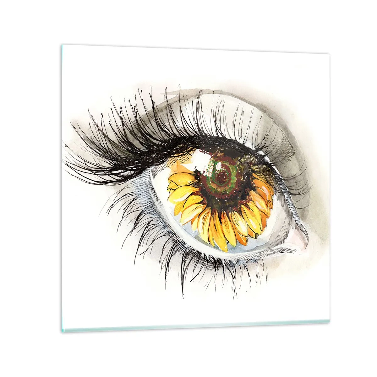 Glasbild - Bild auf glas - Ein Look so heiß wie der Sommer - 50x50 cm