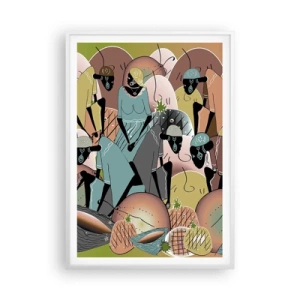 Poster in einem weißen Rahmen - Ein toller Urlaub steht bevor - 70x100 cm