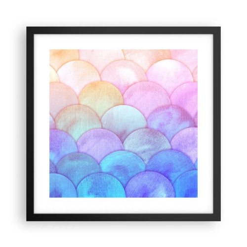 Poster in einem schwarzem Rahmen - Perlenschuppe - 40x40 cm