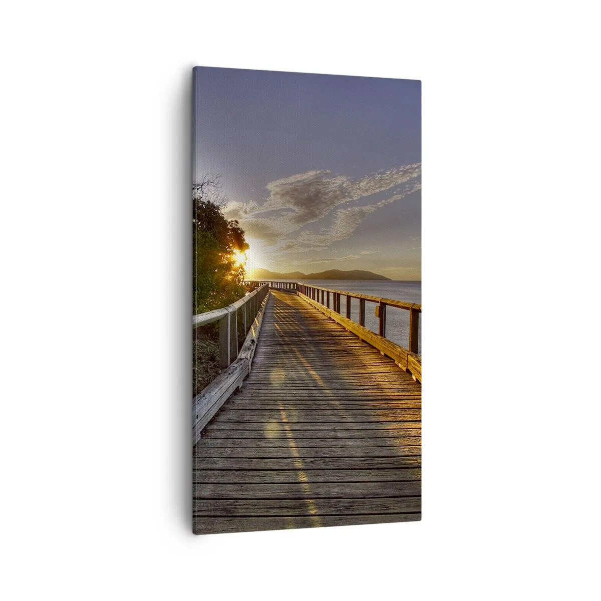 Bild auf Leinwand - Leinwandbild - Gehen, weiter der Sonne entgegengehen - 55x100 cm