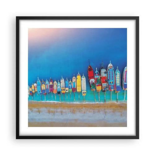 Poster in einem schwarzem Rahmen - Aus der Vogelperspektive - 50x50 cm