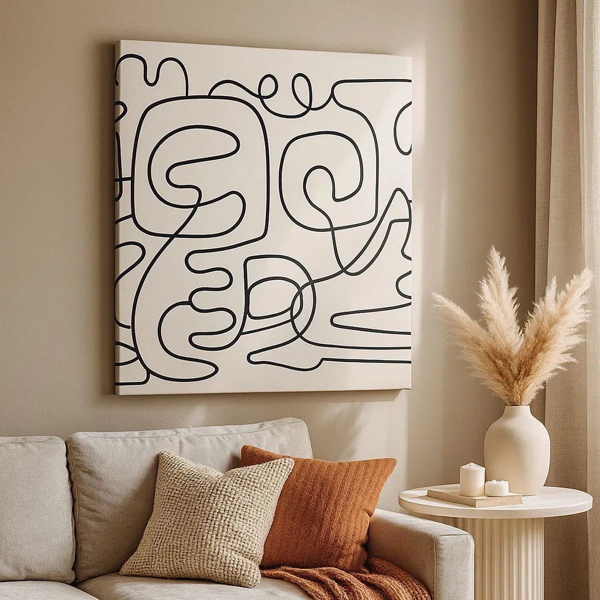 Bild auf Leinwand - Leinwandbild - Folge der Spur - 30x30 cm