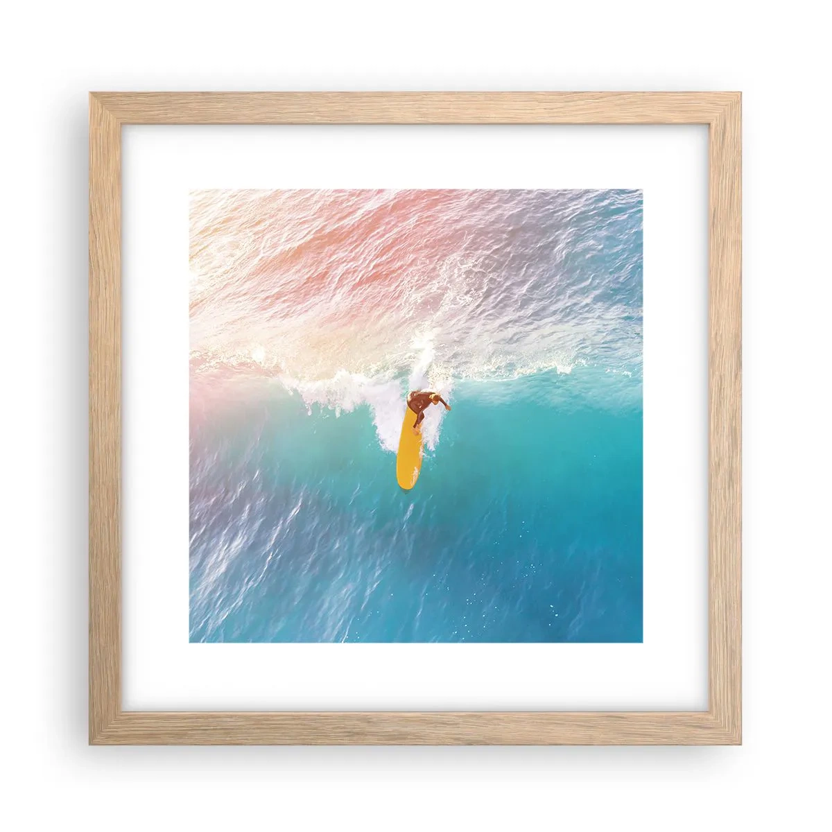 Poster in einem Rahmen aus heller Eiche - Der Ozeanreiter - 30x30 cm