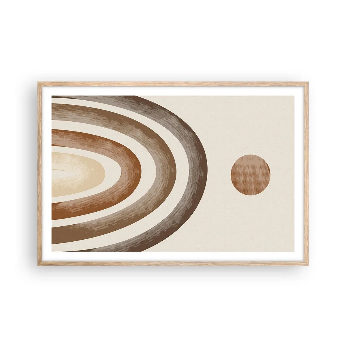 Poster in einem Rahmen aus heller Eiche - In einer weit entfernten Galaxie - 91x61 cm