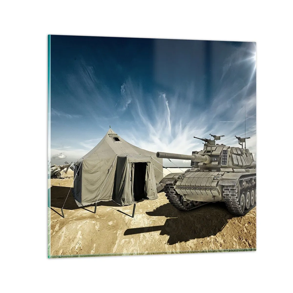 Glasbild - Bild auf glas - Ein militärischer Traum - 30x30 cm