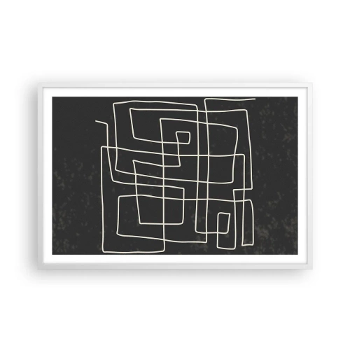 Poster in einem weißen Rahmen - Nicht so einfach - 91x61 cm