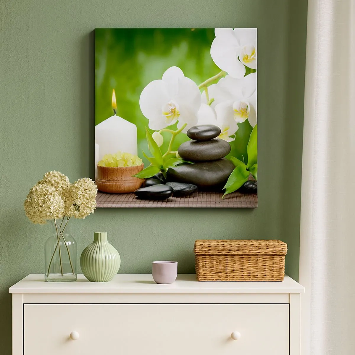 Bild auf Leinwand - Leinwandbild - Duftige, blumige, zarte Berührung - 30x30 cm