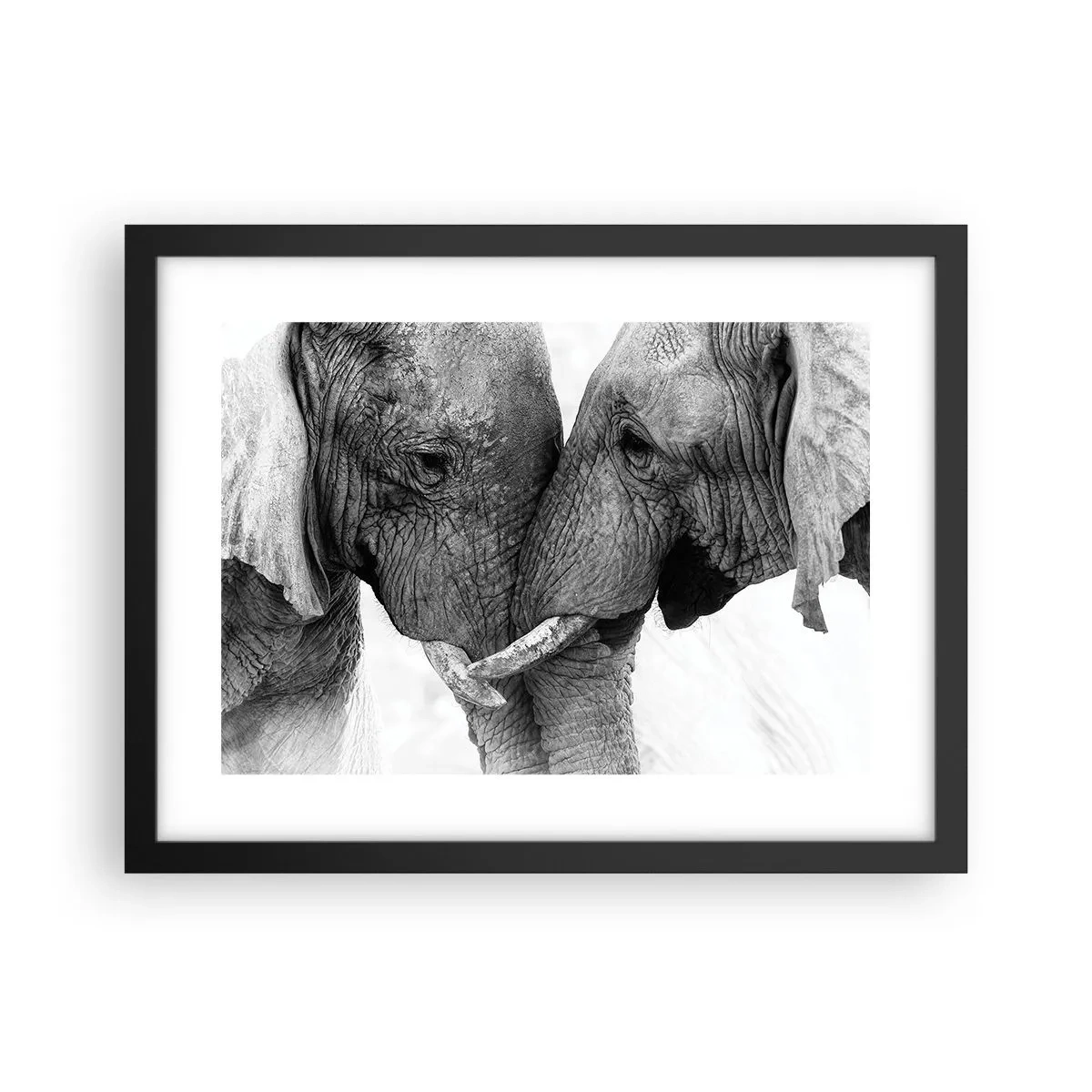 Poster in einem schwarzem Rahmen - Herzliches Geständnis - 40x30 cm