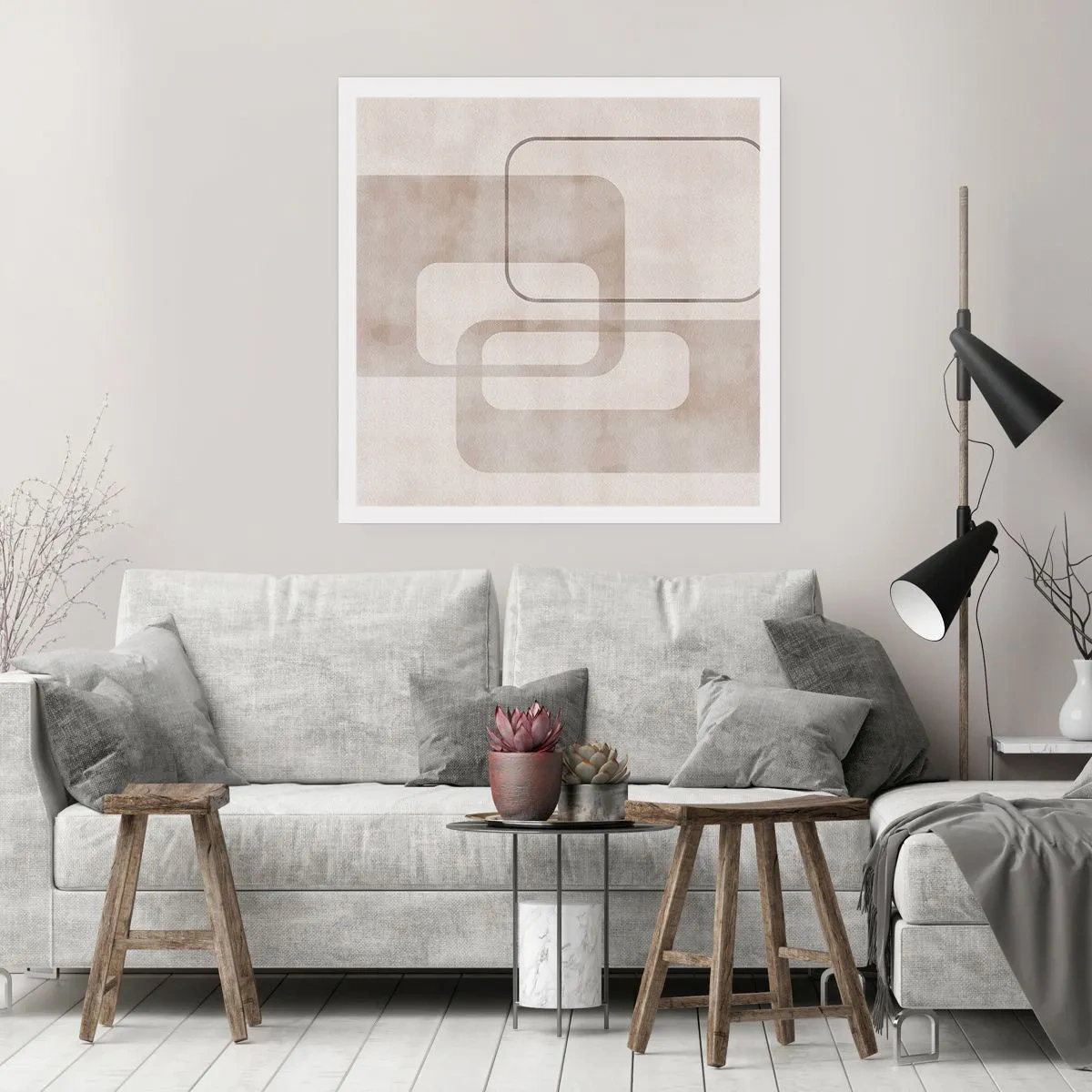 Poster - Geometrische Fuge - 40x40 cm