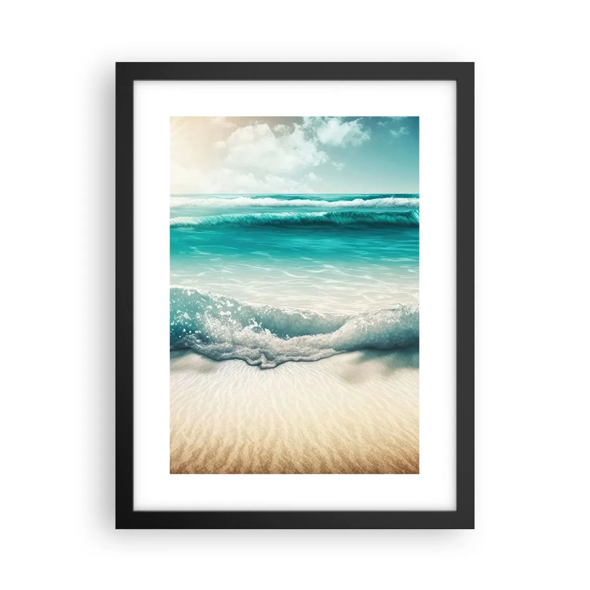 Poster in einem schwarzem Rahmen - Frieden des Ozeans - 30x40 cm