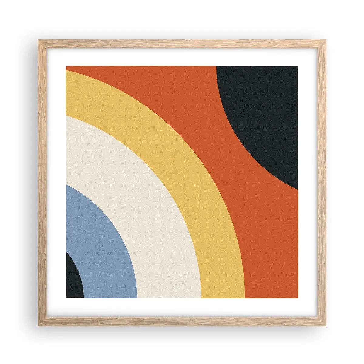 Poster in einem Rahmen aus heller Eiche - Zu mir selbst - 50x50 cm