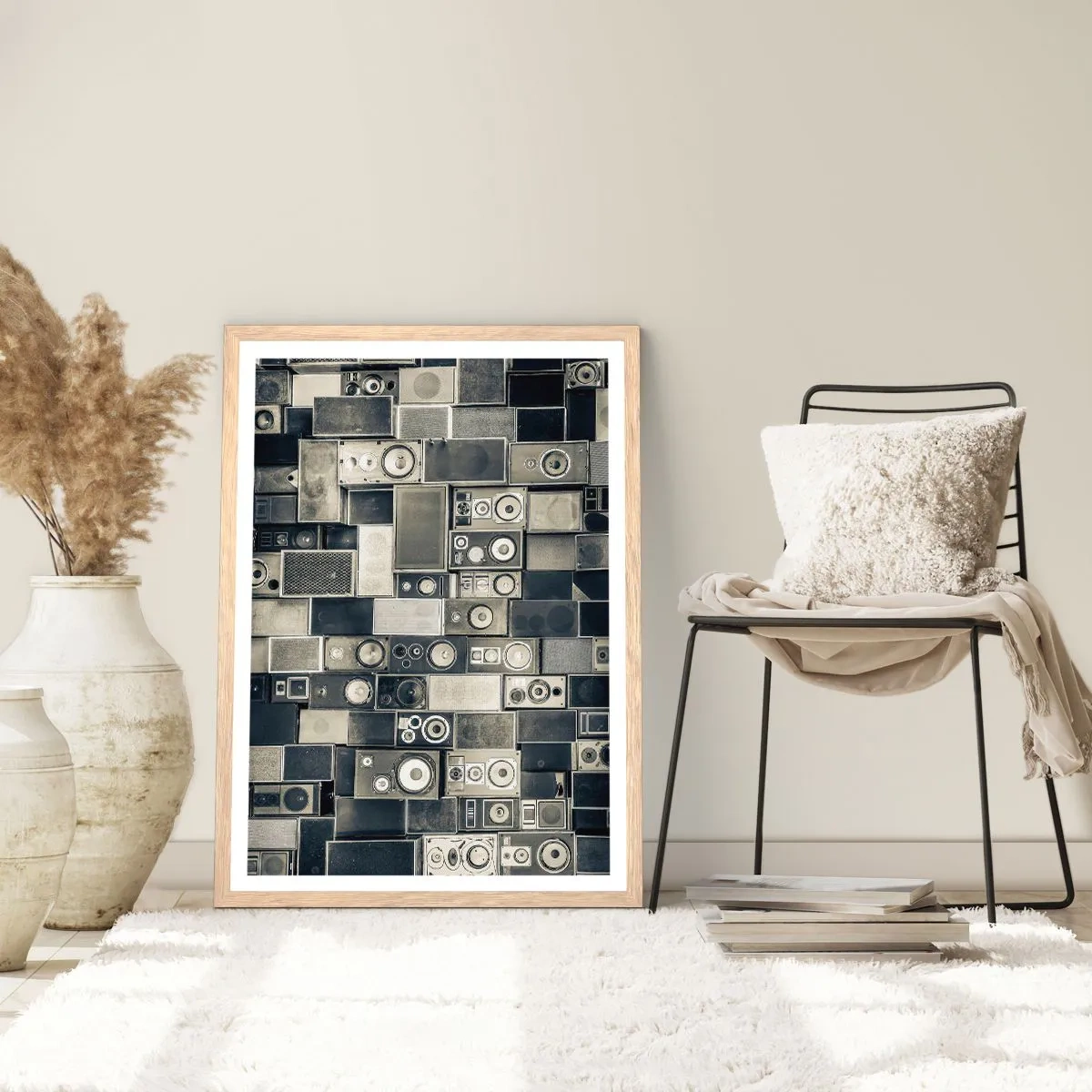 Poster in einem Rahmen aus heller Eiche - Und es ist alles in Ordnung - 70x100 cm