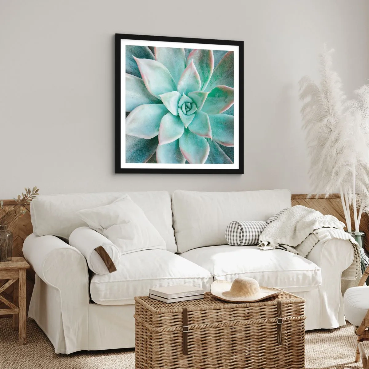 Poster in einem schwarzem Rahmen - Das Herz der Wüste - 60x60 cm