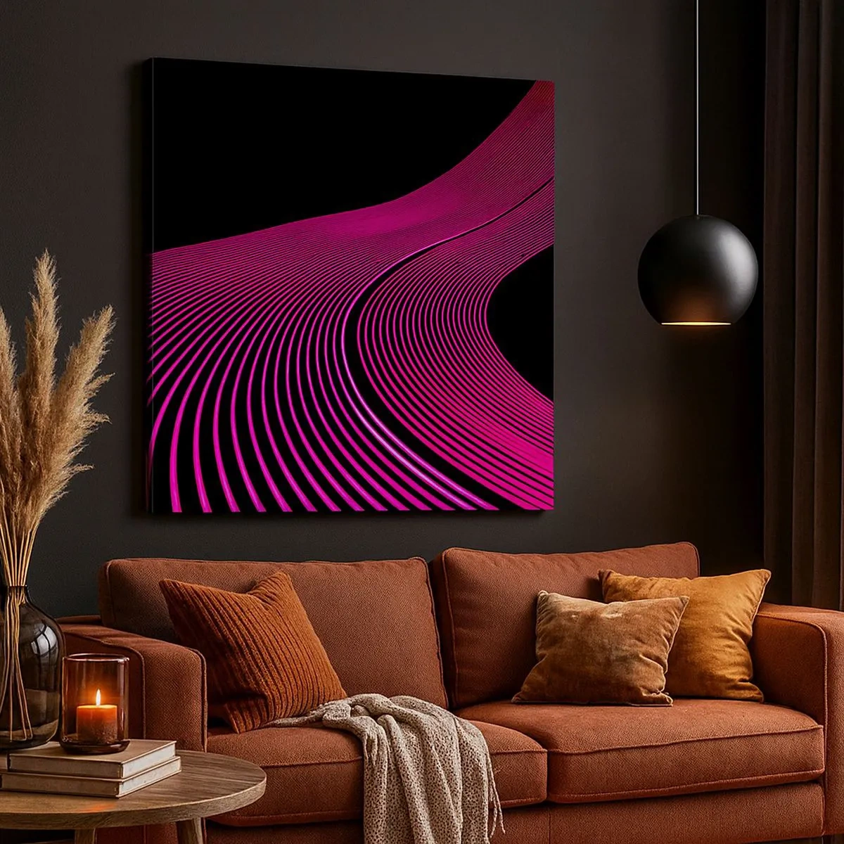 Bild auf Leinwand - Leinwandbild - Allee des Lichts - 30x30 cm