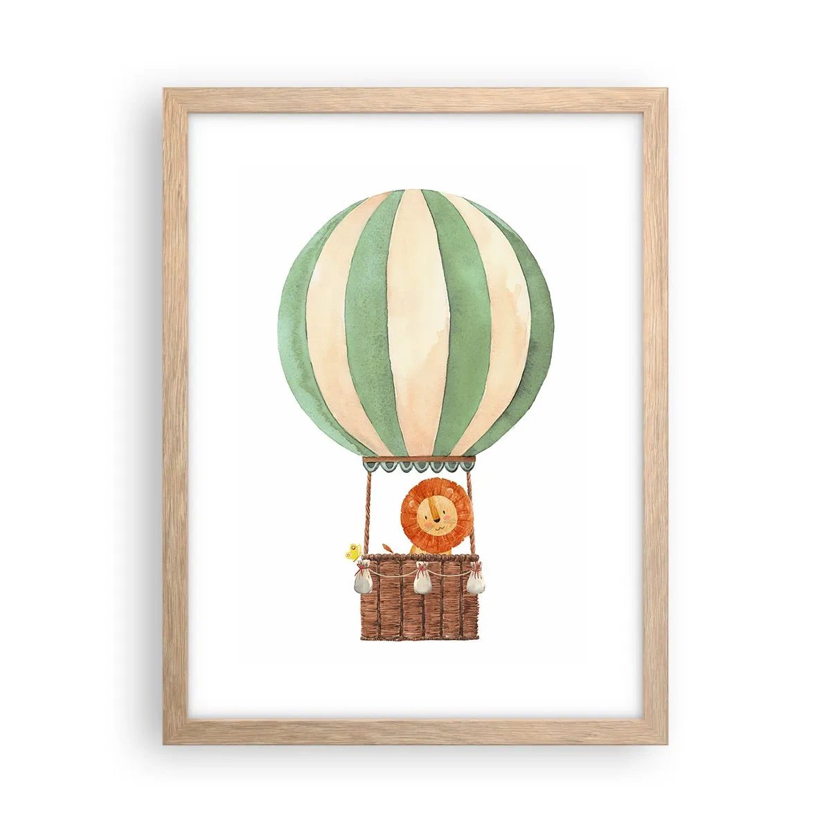 Poster in einem Rahmen aus heller Eiche - Leons Reisen - 30x40 cm