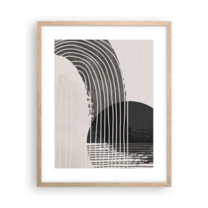 Poster in einem Rahmen aus heller Eiche - Hin und zurück - 40x50 cm