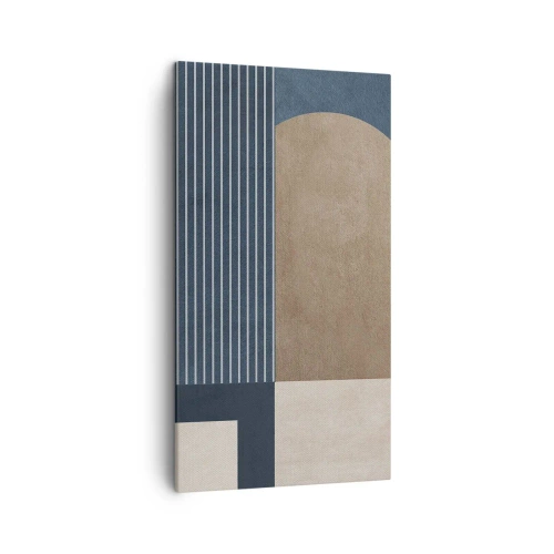 Bild auf Leinwand - Leinwandbild - Komposition aus Einfachheit und Rundheit - 45x80 cm