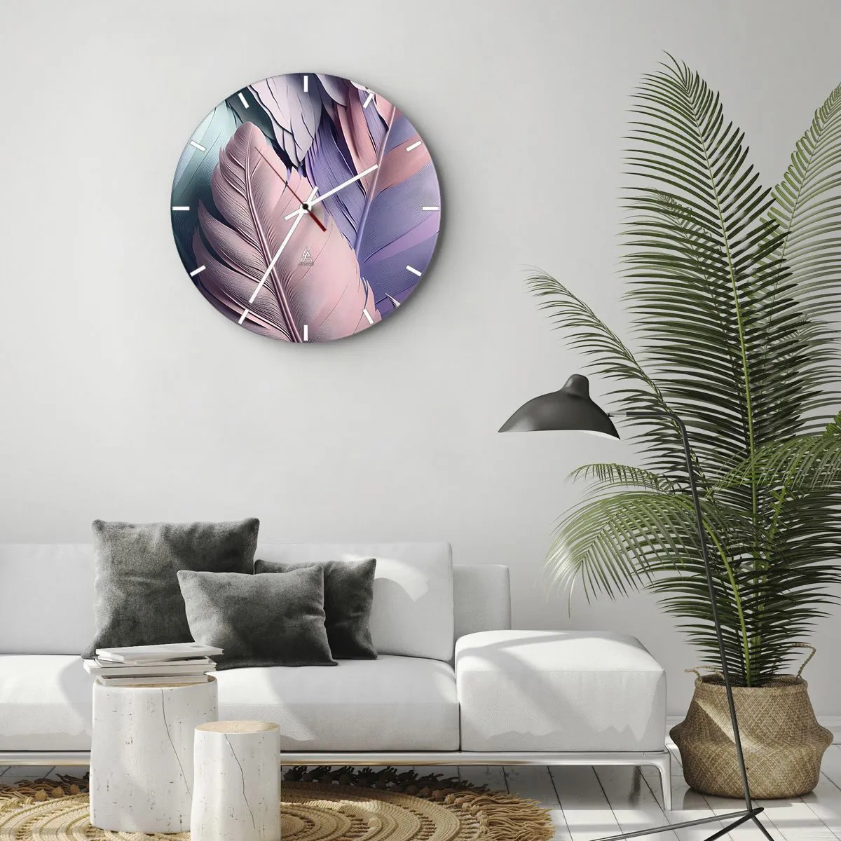 Wanduhr - Glasuhr - Vogel-Chic - 40x40 cm