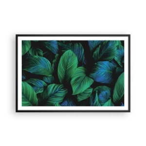 Poster in einem schwarzem Rahmen - In der grünen Menge - 91x61 cm