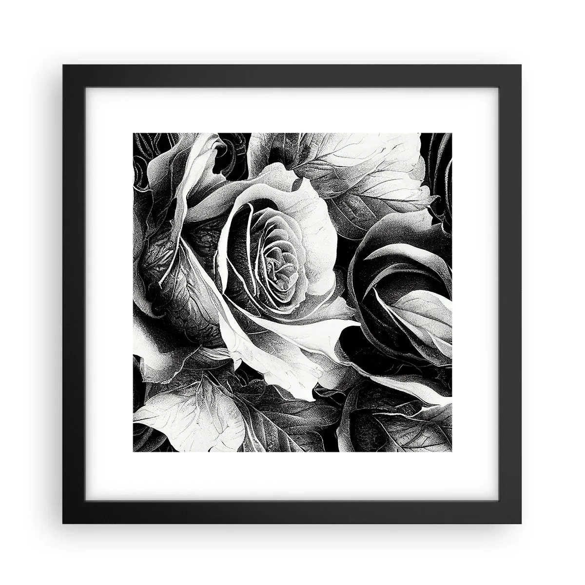 Poster in einem schwarzem Rahmen - Immer Königin - 30x30 cm