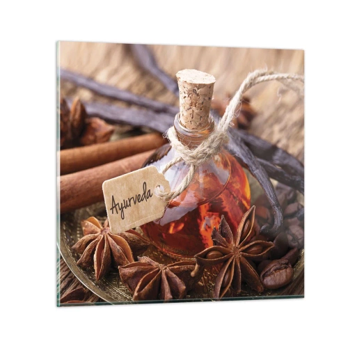 Glasbild - Bild auf glas - Zur Einheit von Körper und Geist - 60x60 cm