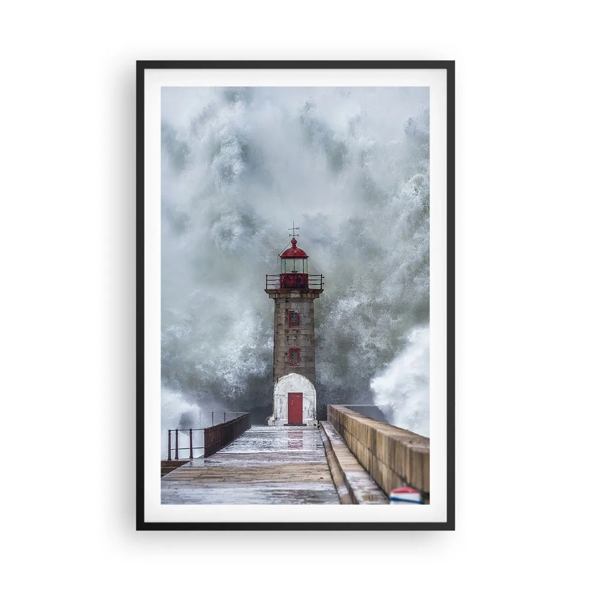 Poster in einem schwarzem Rahmen - Das Rauschen des Wassers, der Lärm wird wehen - 61x91 cm