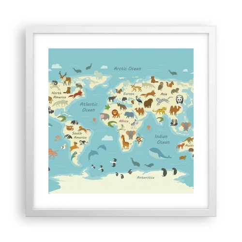 Poster in einem weißen Rahmen - Gute Nachbarn - 40x40 cm