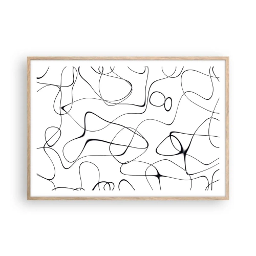 Poster in einem Rahmen aus heller Eiche - Lebenswege, Wechselfälle - 100x70 cm