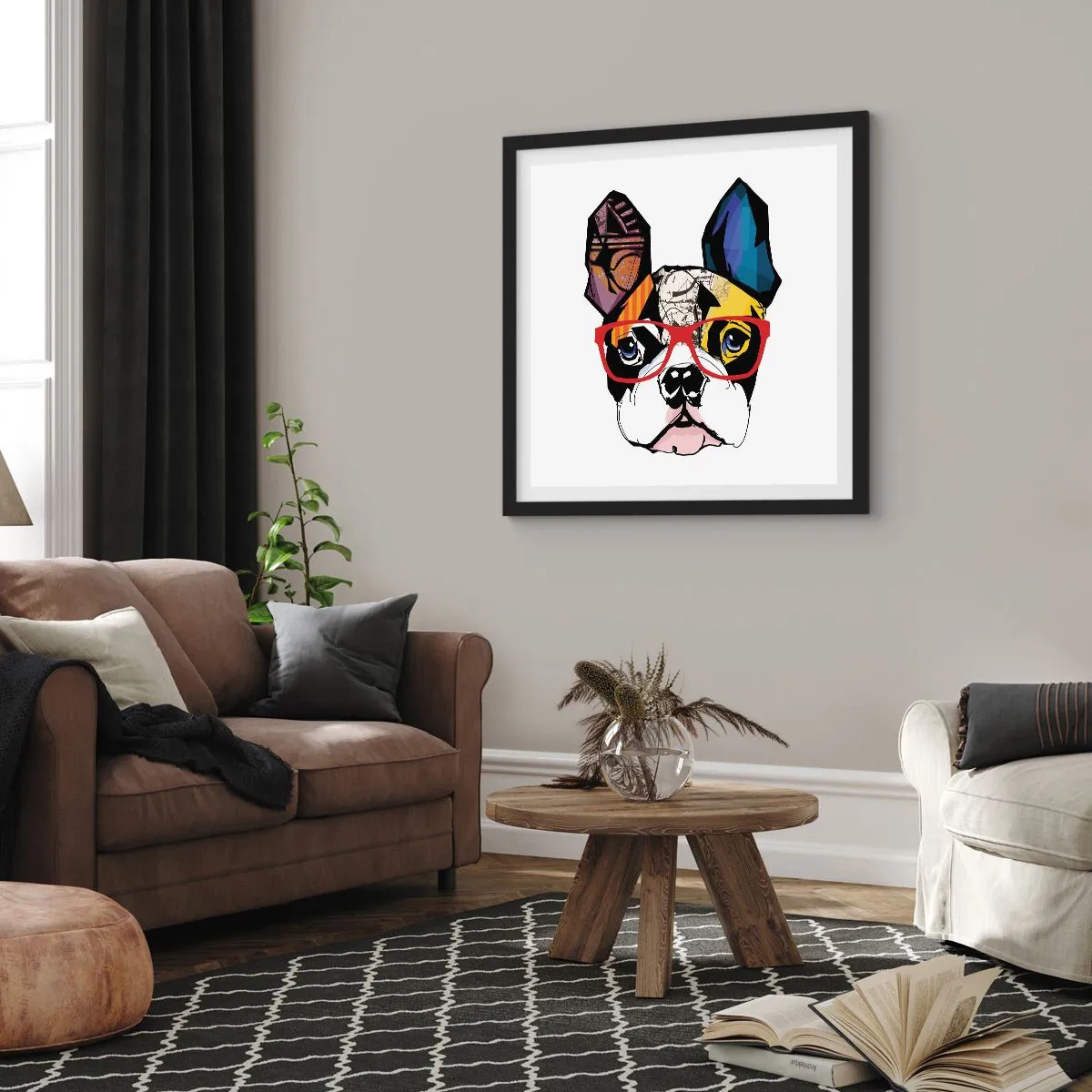 Poster in einem schwarzem Rahmen - Intellektuelle - 30x30 cm