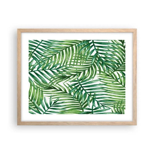 Poster in einem Rahmen aus heller Eiche - Unter dem grünen Baldachin - 50x40 cm