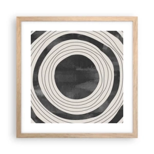 Poster in einem Rahmen aus heller Eiche - Auf den Punkt gebracht - 40x40 cm