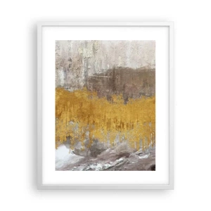 Poster in einem weißen Rahmen - Goldene Explosion - 40x50 cm
