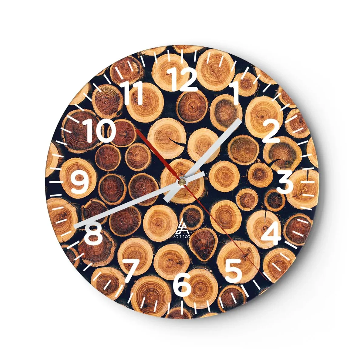 Wanduhr - Glasuhr - Wie alt sehe ich aus? - 40x40 cm