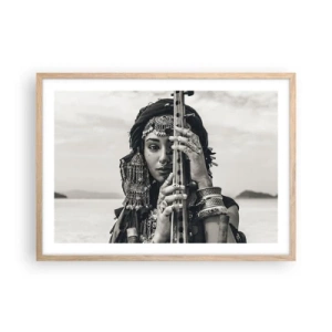 Poster in einem Rahmen aus heller Eiche - Die Musik des Orients selbst - 70x50 cm