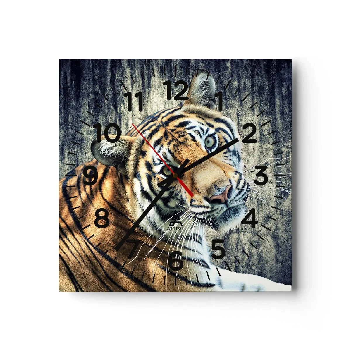 Wanduhr - Glasuhr - Portrait in Lichtstrahlen - 40x40 cm