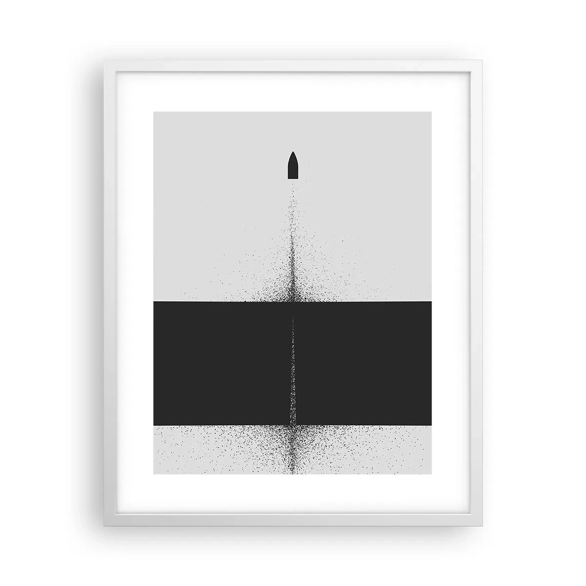 Poster in einem weißen Rahmen - Direkt zum Ziel - 40x50 cm