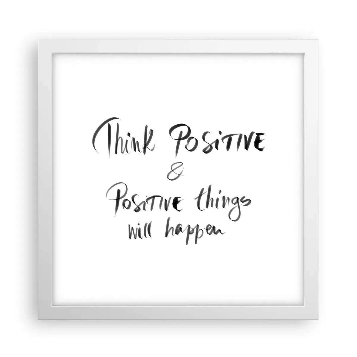 Poster in einem weißen Rahmen - Wie soll man leben? - 30x30 cm