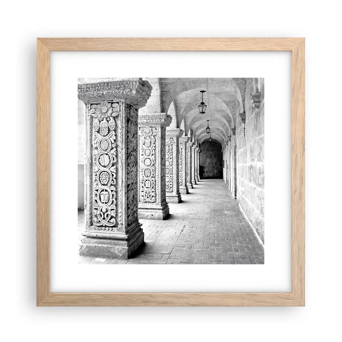 Poster in einem Rahmen aus heller Eiche - Und wo geht’s hin...? - 30x30 cm