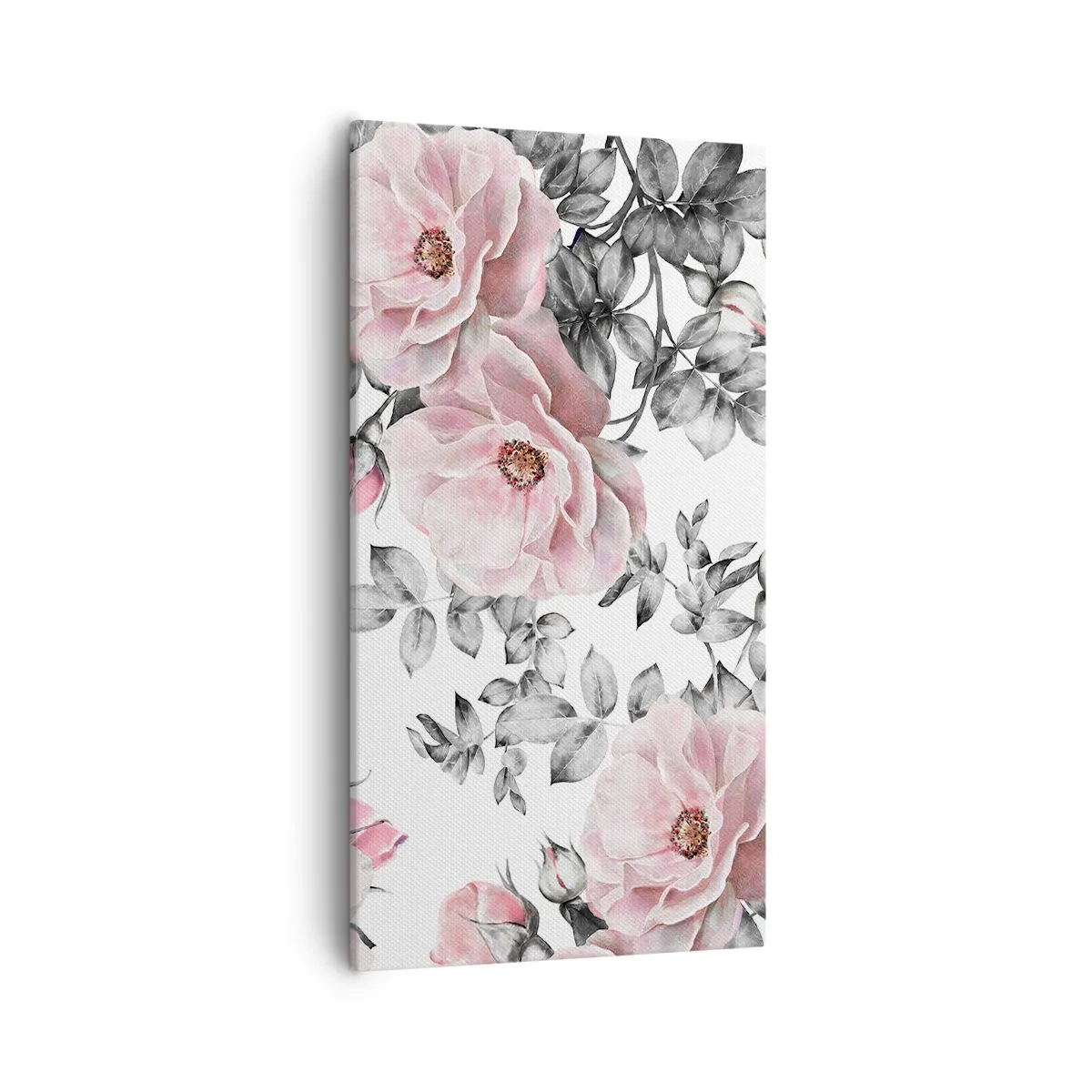 Bild auf Leinwand - Leinwandbild - Verliere dich in den Blüten der Rosen - 55x100 cm